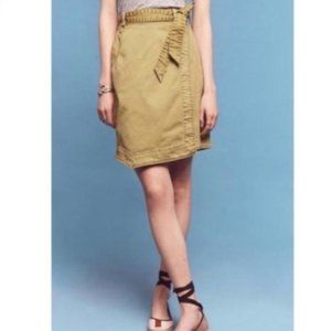 Anthropologie Pilcro Asymmetrical Chino Wrap Skirt
